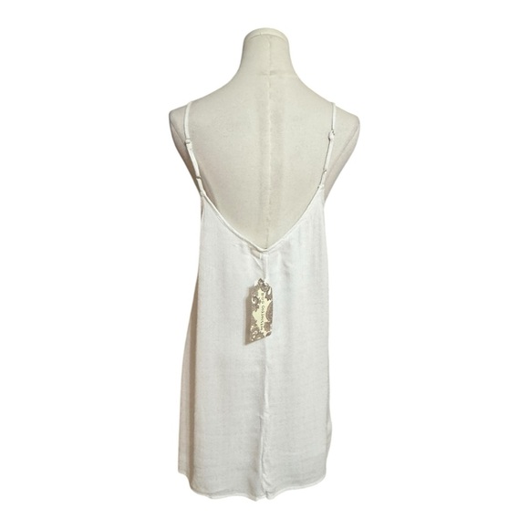 BOG COLLECTIVE Ivory Embroidered Off Whitee Sundress Mini Dress Size XS Boho - Picture 4 of 10